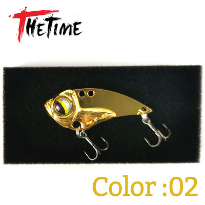 THETIME 2022 Νέο MZ40 Metal VIB Ratlin Spoon Lure 40mm 6,5g Blade Jig Bait Vibrators Cicada For Pike Perch Crappie Bass Fishing