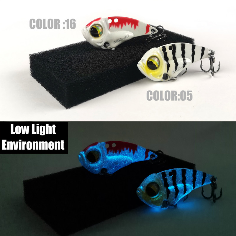 THETIME 2022 Νέο MZ40 Metal VIB Ratlin Spoon Lure 40mm 6,5g Blade Jig Bait Vibrators Cicada For Pike Perch Crappie Bass Fishing