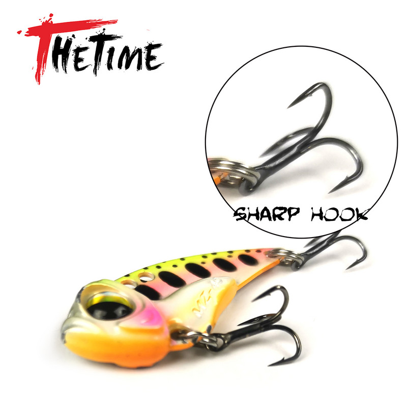 THETIME 2022 Νέο MZ40 Metal VIB Ratlin Spoon Lure 40mm 6,5g Blade Jig Bait Vibrators Cicada For Pike Perch Crappie Bass Fishing