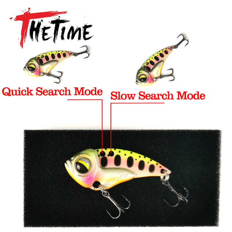 THETIME 2022 Νέο MZ40 Metal VIB Ratlin Spoon Lure 40mm 6,5g Blade Jig Bait Vibrators Cicada For Pike Perch Crappie Bass Fishing