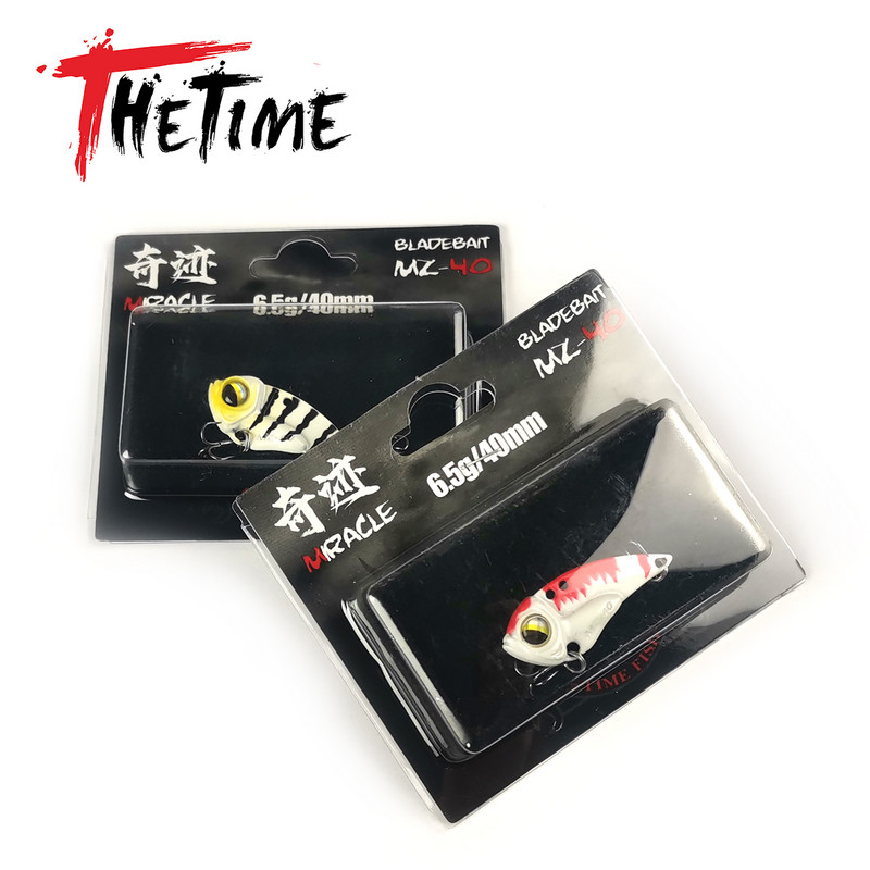 THETIME 2022 Νέο MZ40 Metal VIB Ratlin Spoon Lure 40mm 6,5g Blade Jig Bait Vibrators Cicada For Pike Perch Crappie Bass Fishing