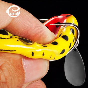 QXO 11g Frog Silicone Bait Fishing Soft Lure Spinner Squid Thunder Frog Jig Spoon Trolls Soft Bait Морски леден риболов