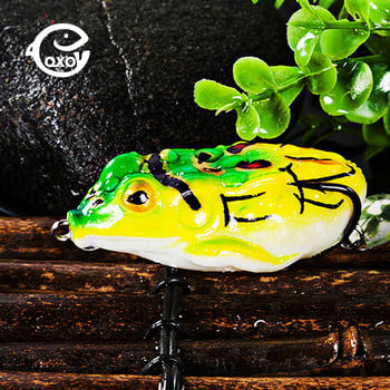 QXO 11g Frog Silicone Bait Fishing Soft Lure Spinner Squid Thunder Frog Jig Spoon Trolls Soft Bait Морски леден риболов