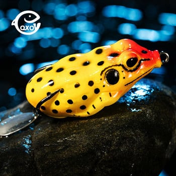 QXO 11g Frog Silicone Bait Fishing Soft Lure Spinner Squid Thunder Frog Jig Spoon Trolls Soft Bait Морски леден риболов