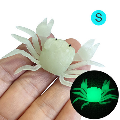 ИНФОРМАЦИЯ 6 части Glow Fishing Crab 3.5g 7g 13.5g Мека риболовна примамка Изкуствена силиконова стръв 3-D Crab Swimbaits