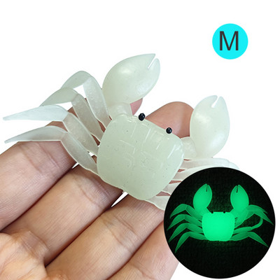 ИНФОРМАЦИЯ 6 части Glow Fishing Crab 3.5g 7g 13.5g Мека риболовна примамка Изкуствена силиконова стръв 3-D Crab Swimbaits