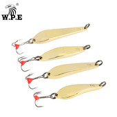 WPE jääpüügi lant 1tk 5g/10g/15g/20g kõva püügilant kolmikkonks 8#/10#/12# metallist lusikas landi tasakaalustajad vobler Pesca