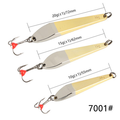 WPE jääpüügi lant 1tk 5g/10g/15g/20g kõva püügilant kolmikkonks 8#/10#/12# metallist lusikas landi tasakaalustajad vobler Pesca