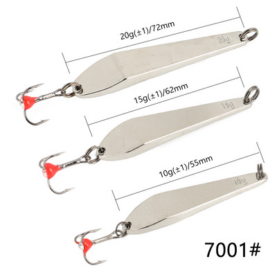 WPE jääpüügi lant 1tk 5g/10g/15g/20g kõva püügilant kolmikkonks 8#/10#/12# metallist lusikas landi tasakaalustajad vobler Pesca