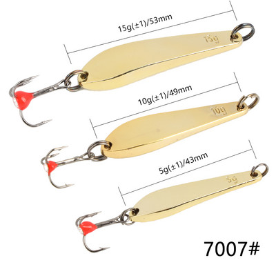 WPE jääpüügi lant 1tk 5g/10g/15g/20g kõva püügilant kolmikkonks 8#/10#/12# metallist lusikas landi tasakaalustajad vobler Pesca