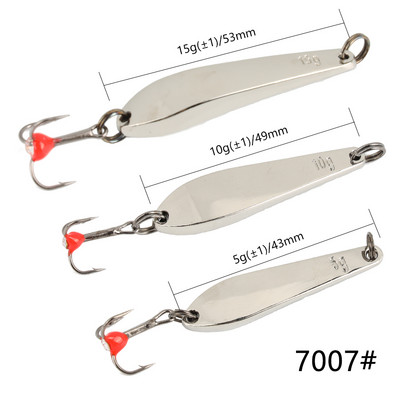 WPE jääpüügi lant 1tk 5g/10g/15g/20g kõva püügilant kolmikkonks 8#/10#/12# metallist lusikas landi tasakaalustajad vobler Pesca