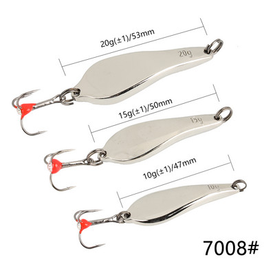 WPE jääpüügi lant 1tk 5g/10g/15g/20g kõva püügilant kolmikkonks 8#/10#/12# metallist lusikas landi tasakaalustajad vobler Pesca