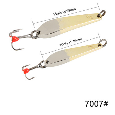 WPE jääpüügi lant 1tk 5g/10g/15g/20g kõva püügilant kolmikkonks 8#/10#/12# metallist lusikas landi tasakaalustajad vobler Pesca
