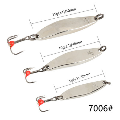 WPE jääpüügi lant 1tk 5g/10g/15g/20g kõva püügilant kolmikkonks 8#/10#/12# metallist lusikas landi tasakaalustajad vobler Pesca
