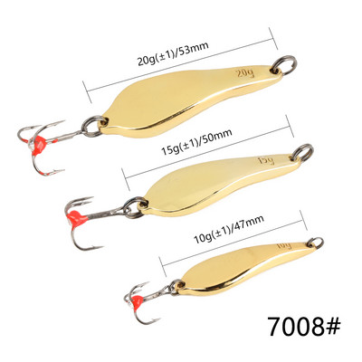 WPE jääpüügi lant 1tk 5g/10g/15g/20g kõva püügilant kolmikkonks 8#/10#/12# metallist lusikas landi tasakaalustajad vobler Pesca