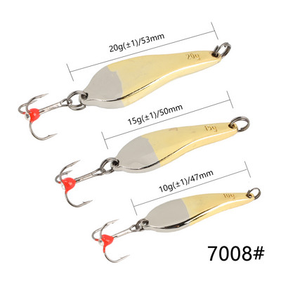 WPE jääpüügi lant 1tk 5g/10g/15g/20g kõva püügilant kolmikkonks 8#/10#/12# metallist lusikas landi tasakaalustajad vobler Pesca