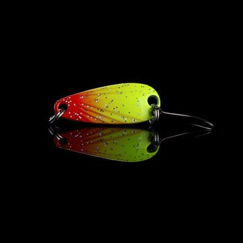 WALK FISH 4PCS/Lot Микс цветове 3cm 2.7g Цветна примамка за пъстърва Риболовна лъжица Стръв Единична кука Метална риболовна примамка Риболовни принадлежности