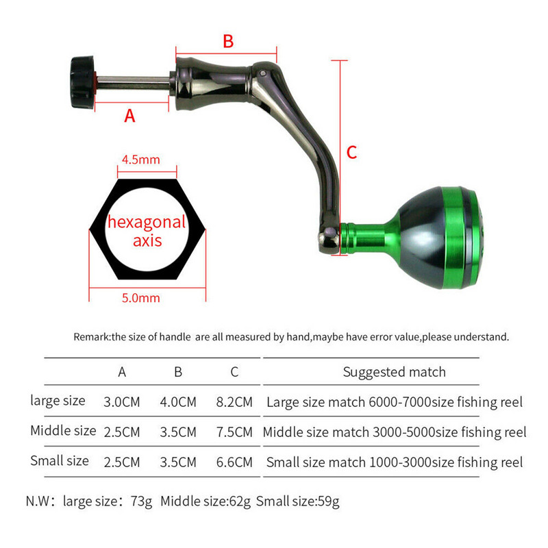 Kokkupandav metallist nookurnupu käepide spinningupüügirulli jaoks Uus
