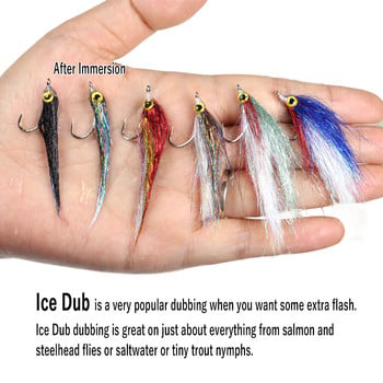 Wifreo 6 бр. Wounded Ice Dub Minnow Fly Fishing Flies Реалистични Baitfish примамки за сьомга пъстърва лаврак Steelhead