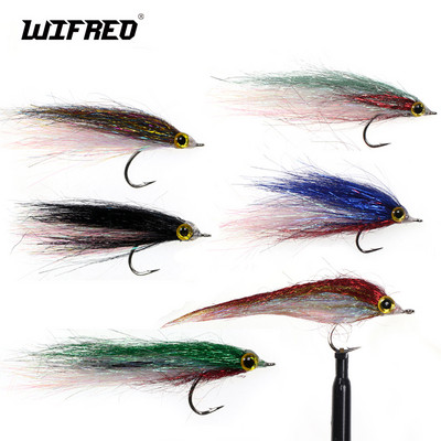 Wifreo 6tk Wounded Ice Dub Minnow Fly Fishing Lendab Realistlikud peibutis lõheforelli meriahven Steelhead