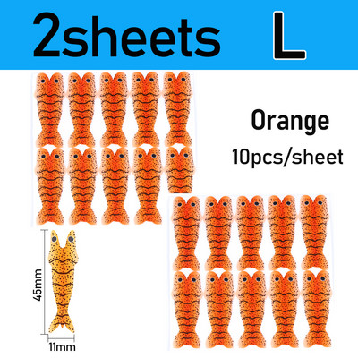 Vampfly 2/4 lap Realisztikus garnélarák bőr vékony fóliacsomagolás garnéla scud nimfa hátlap horgászcsali csali légykötő anyag