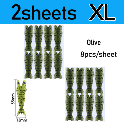 Vampfly 2/4 lap Realisztikus garnélarák bőr vékony fóliacsomagolás garnéla scud nimfa hátlap horgászcsali csali légykötő anyag