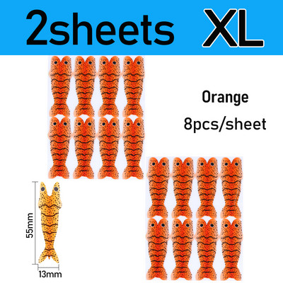 Vampfly 2/4 lap Realisztikus garnélarák bőr vékony fóliacsomagolás garnéla scud nimfa hátlap horgászcsali csali légykötő anyag