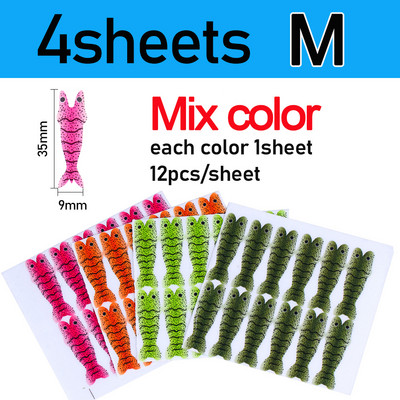 Vampfly 2/4 lap Realisztikus garnélarák bőr vékony fóliacsomagolás garnéla scud nimfa hátlap horgászcsali csali légykötő anyag