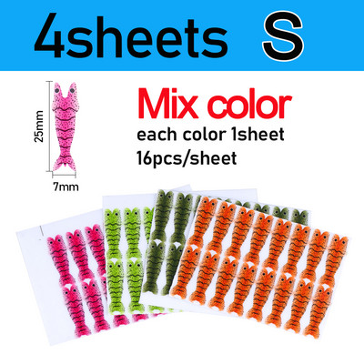 Vampfly 2/4 lap Realisztikus garnélarák bőr vékony fóliacsomagolás garnéla scud nimfa hátlap horgászcsali csali légykötő anyag