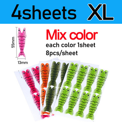 Vampfly 2/4 lap Realisztikus garnélarák bőr vékony fóliacsomagolás garnéla scud nimfa hátlap horgászcsali csali légykötő anyag