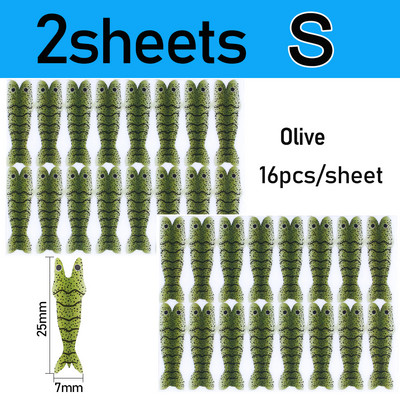 Vampfly 2/4 lap Realisztikus garnélarák bőr vékony fóliacsomagolás garnéla scud nimfa hátlap horgászcsali csali légykötő anyag