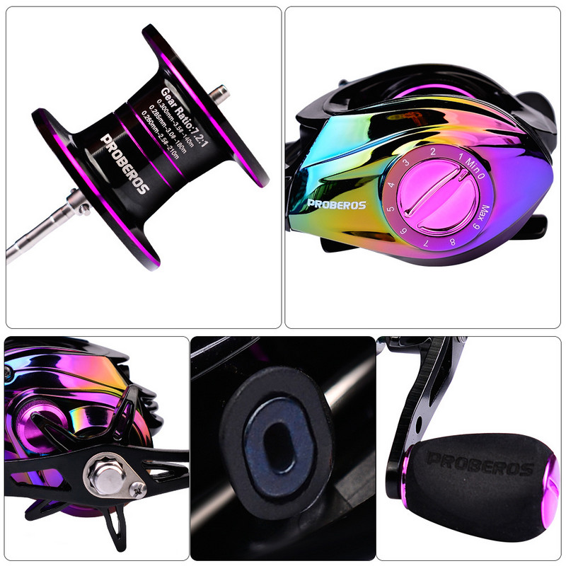 PROBEROS 8.1:1 18+1BB 8KG Max Drag vasak parempoolne rull tugevdatud rulliga kalapüügi söödalaskmisrull Kiirpüügirull