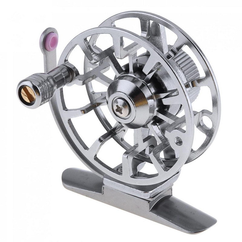 Täismetallist ülikerge endine jääpüügirull alumiiniumsulamist 1:1 kärbsepüügi ratta tugi parema käega