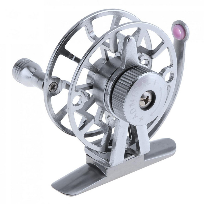 Täismetallist ülikerge endine jääpüügirull alumiiniumsulamist 1:1 kärbsepüügi ratta tugi parema käega