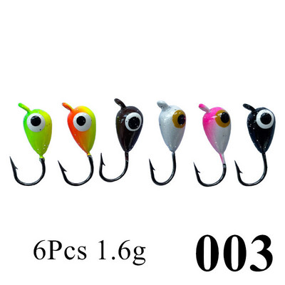 Zimski mamac za pecanje na ledu Metalni umjetni mamac 1,2 g ~ 1,9 g Zimski mini mamac s udicom s metalnom olovnom glavom Jigging mamac s bodljikavom udicom