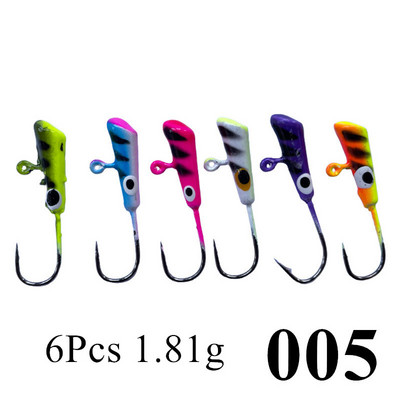 Zimski mamac za pecanje na ledu Metalni umjetni mamac 1,2 g ~ 1,9 g Zimski mini mamac s udicom s metalnom olovnom glavom Jigging mamac s bodljikavom udicom