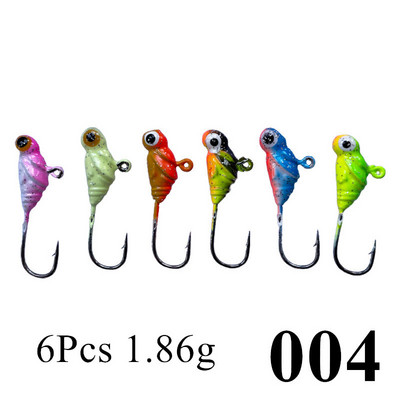 Zimski mamac za pecanje na ledu Metalni umjetni mamac 1,2 g ~ 1,9 g Zimski mini mamac s udicom s metalnom olovnom glavom Jigging mamac s bodljikavom udicom