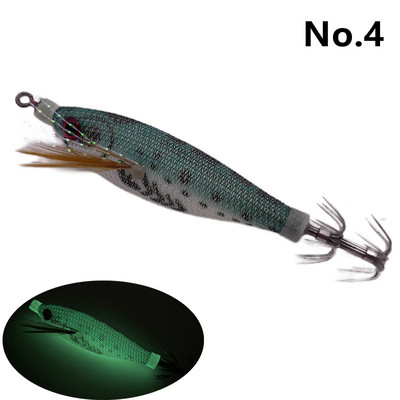 6g/80mm helendav puidust krevettide lant EGI Jigging Lure Octopus Shrimp Floating Sutte Squid jigilant Bait Japan Hook