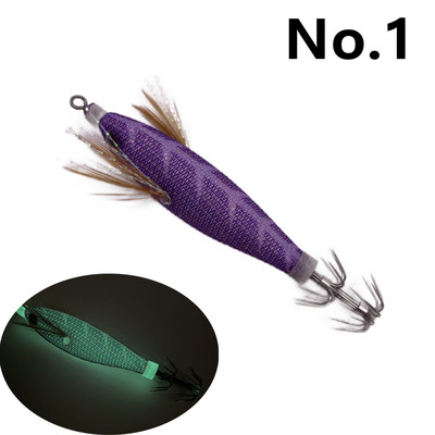 6g/80mm helendav puidust krevettide lant EGI Jigging Lure Octopus Shrimp Floating Sutte Squid jigilant Bait Japan Hook