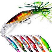 14cm 40g Squid Jig Fishing Bait Peibutis Kunstsööt konksu vobleriga Winter Hard Spinner Lure Merepüügitarvete tööriist tuunikala jaoks