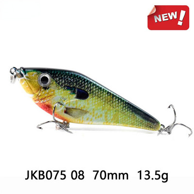 3,5 hüvelykes 0,9 uncia kemény Jerkbait felfüggesztő Swimbait NO.4 Treble Hooks Édesvízi Tengervíz 3D szemekkel Shad Troute Pike számára