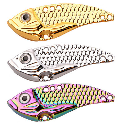 3 buc. metal, toate straturile de apă, vibrații colorate, 5 g-15 g, VIB, pescuit cu paiete, momeală de bas artificială, momeală specială pentru momeală tremor