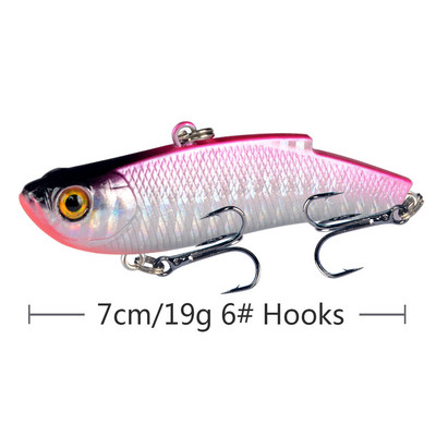 1tk 7cm 19g sitke püügilant VIB Rattlin Hook Fishing uppuv vibratsioon Rattlin Hooktion söödapliiatsid kalastuslant