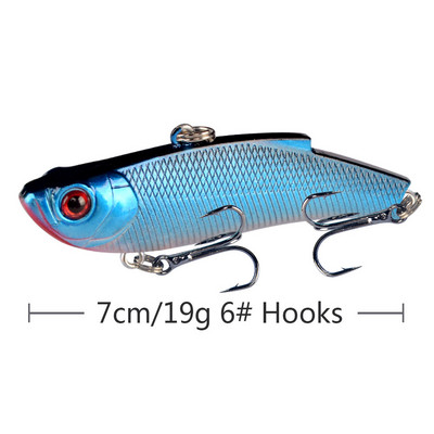 1tk 7cm 19g sitke püügilant VIB Rattlin Hook Fishing uppuv vibratsioon Rattlin Hooktion söödapliiatsid kalastuslant