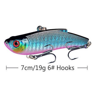 1tk 7cm 19g sitke püügilant VIB Rattlin Hook Fishing uppuv vibratsioon Rattlin Hooktion söödapliiatsid kalastuslant