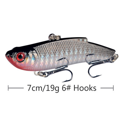 1tk 7cm 19g sitke püügilant VIB Rattlin Hook Fishing uppuv vibratsioon Rattlin Hooktion söödapliiatsid kalastuslant