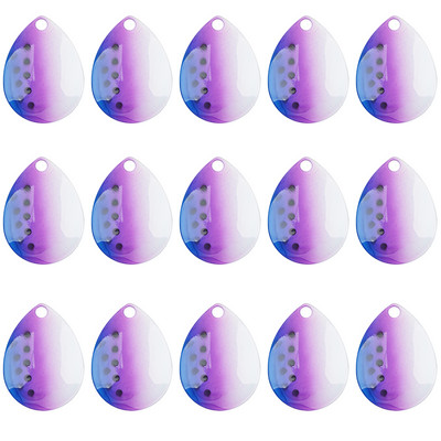 15 τεμ. Fishing Lure Spinner Blades Μεταλλικό κουτάλι Lure Walleye Rig DIY αξεσουάρ για Spinnerbait Buzzbait Bass Lure Fishing Tacks