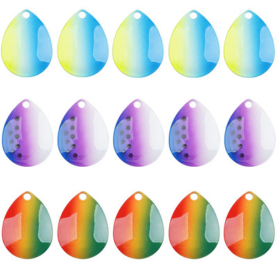 15 τεμ. Fishing Lure Spinner Blades Μεταλλικό κουτάλι Lure Walleye Rig DIY αξεσουάρ για Spinnerbait Buzzbait Bass Lure Fishing Tacks