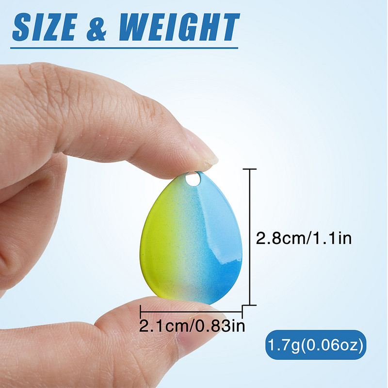 15 τεμ. Fishing Lure Spinner Blades Μεταλλικό κουτάλι Lure Walleye Rig DIY αξεσουάρ για Spinnerbait Buzzbait Bass Lure Fishing Tacks