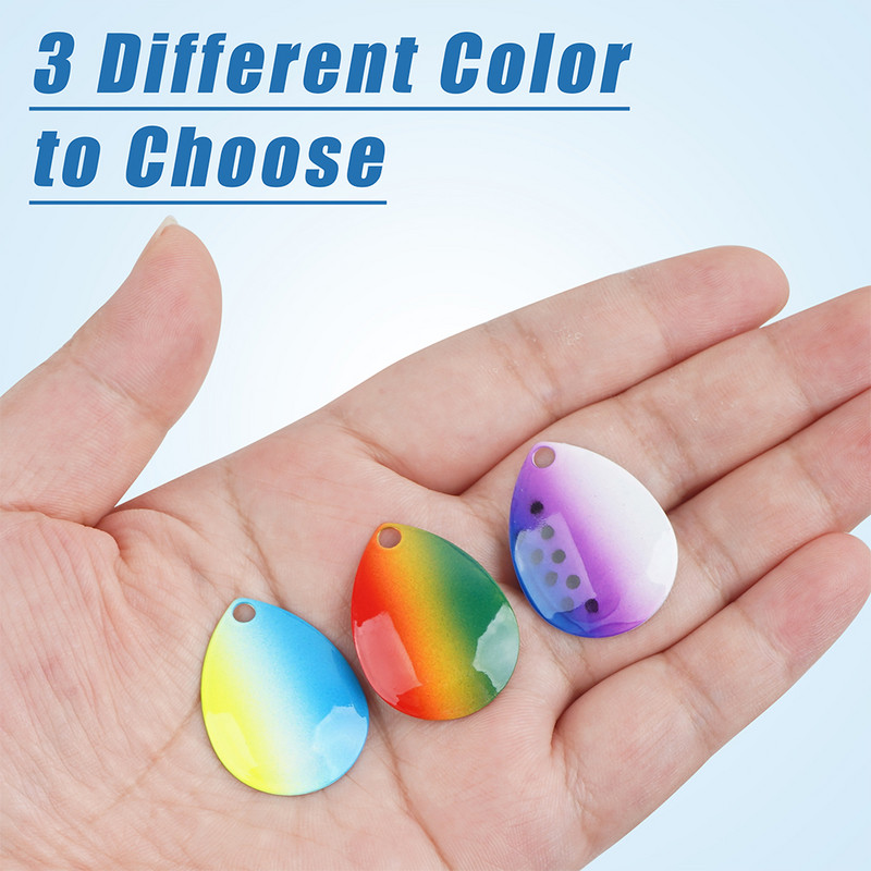 15 τεμ. Fishing Lure Spinner Blades Μεταλλικό κουτάλι Lure Walleye Rig DIY αξεσουάρ για Spinnerbait Buzzbait Bass Lure Fishing Tacks